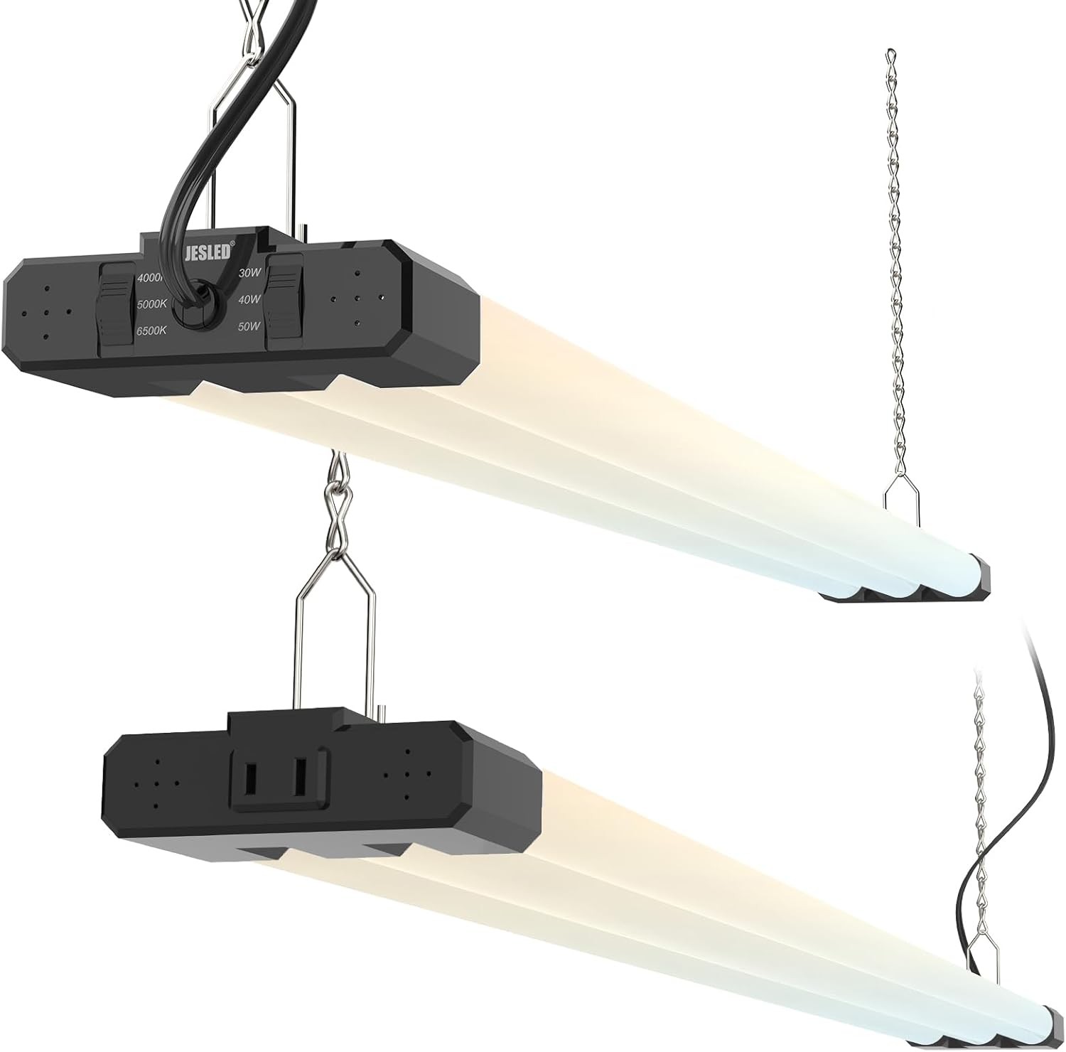 LED Shop Lights 4FT 3CCT Dimmable 4000K 5000K 6500K Adjustable 30W 40W 50W 2PACK gallery