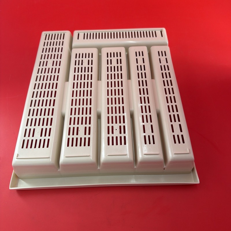 Vintage Hard Plastic Silverware Flatware Tray Organizer Off White Cream gallery