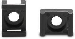 Cable Tie Mounting Base – Black – Mount Saddle Type Wire Holder – 50 Pack