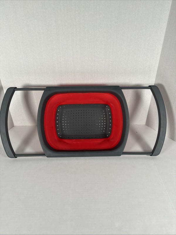 Rectangular Silicone Folding Draining Telescopic Foldable Water Filter Basket gallery