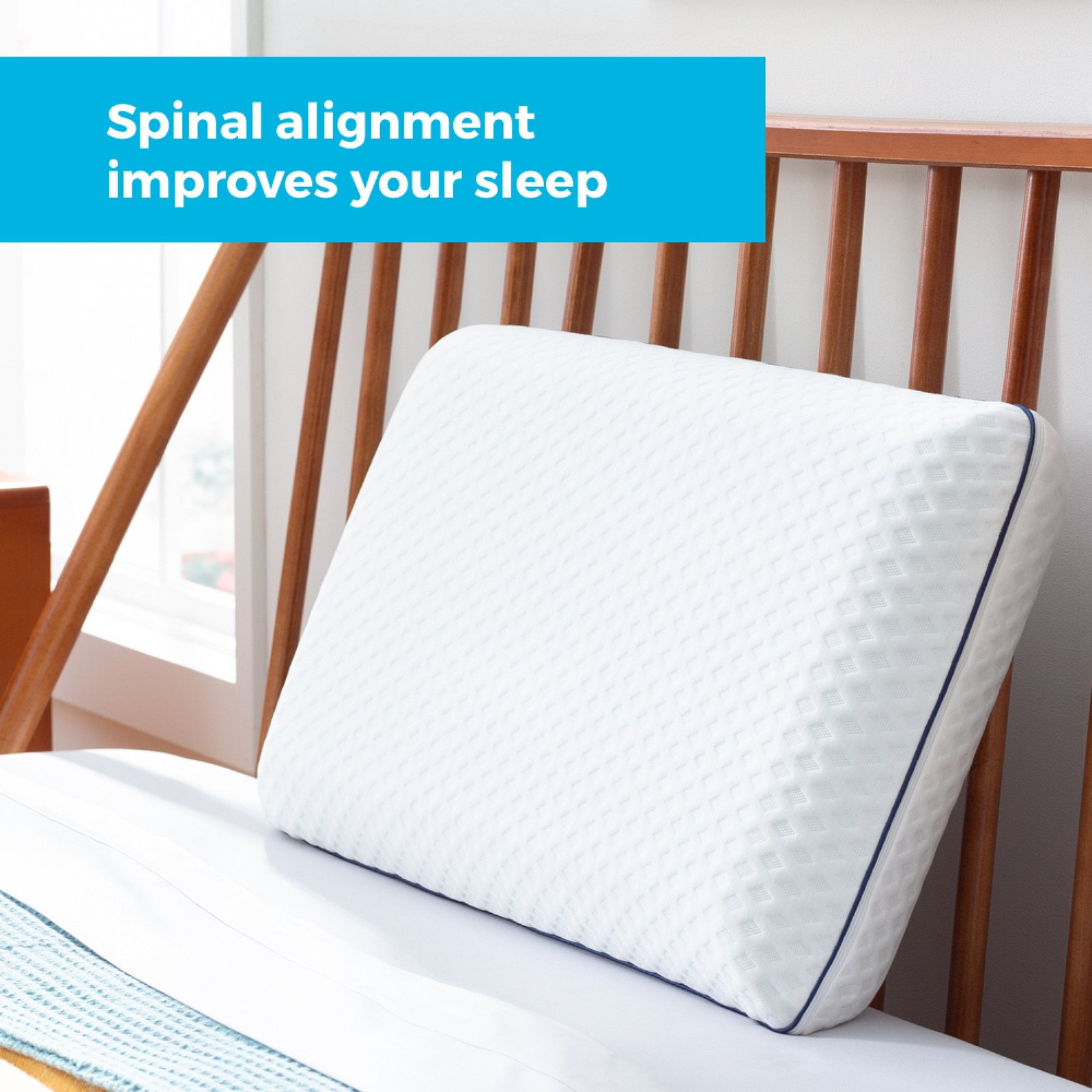 Gel-memory foam bed pillow, cool and comfortable pillow, removable gallery