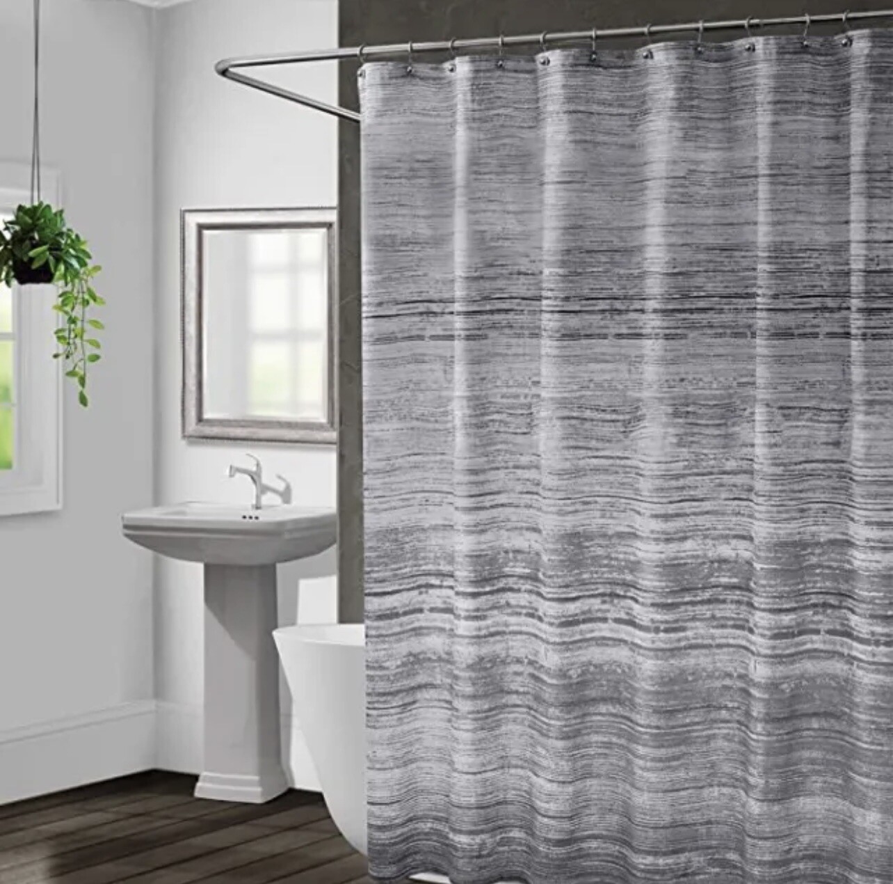 Croscill Nomad Gray 72 In X 72 In Shower Curtain 100% Polyester New In Package gallery