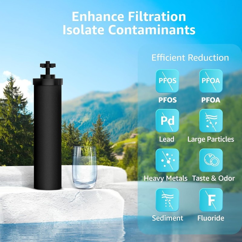 AQUACREST Water Filter Replacement for Berkey® Gravity Water Filter System,8Pack gallery