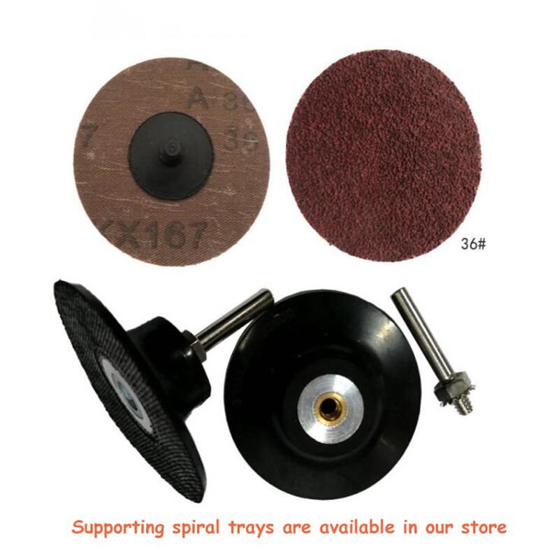 3" 75mm Sanding Discs Abrasives Roll Lock Surface Sand Pads 36 60 80 120 Grit gallery