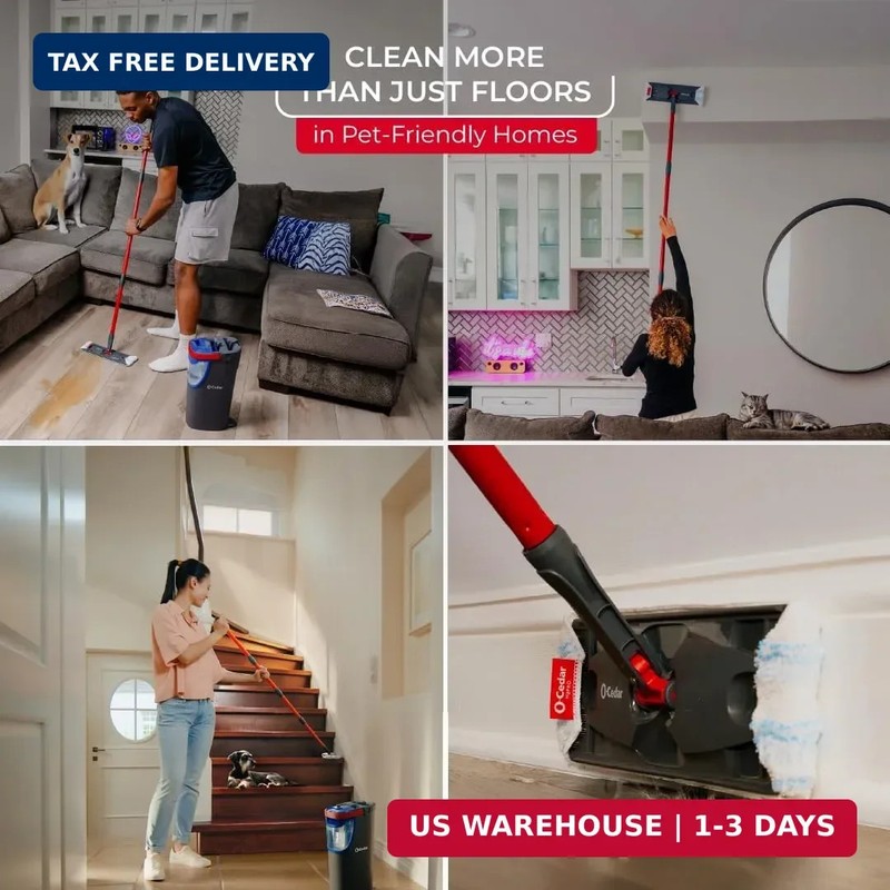 O-Cedar H2prO Flat Mop System | Quick Everyday Cleaning | Dual-Tank Fresh Water gallery