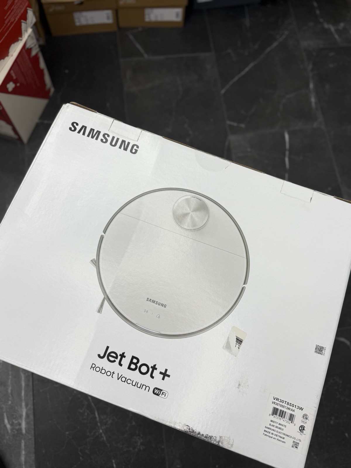 Samsung - Jet Bot+ Robot Vacuum with Clean Station - White - NEW IN BOX! gallery