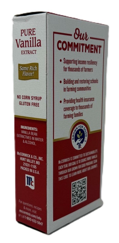 4 McCormick PURE Vanilla Extract- 4 FL OZ, Gluten Free, No Corn Syrup, EXP 03/29 gallery