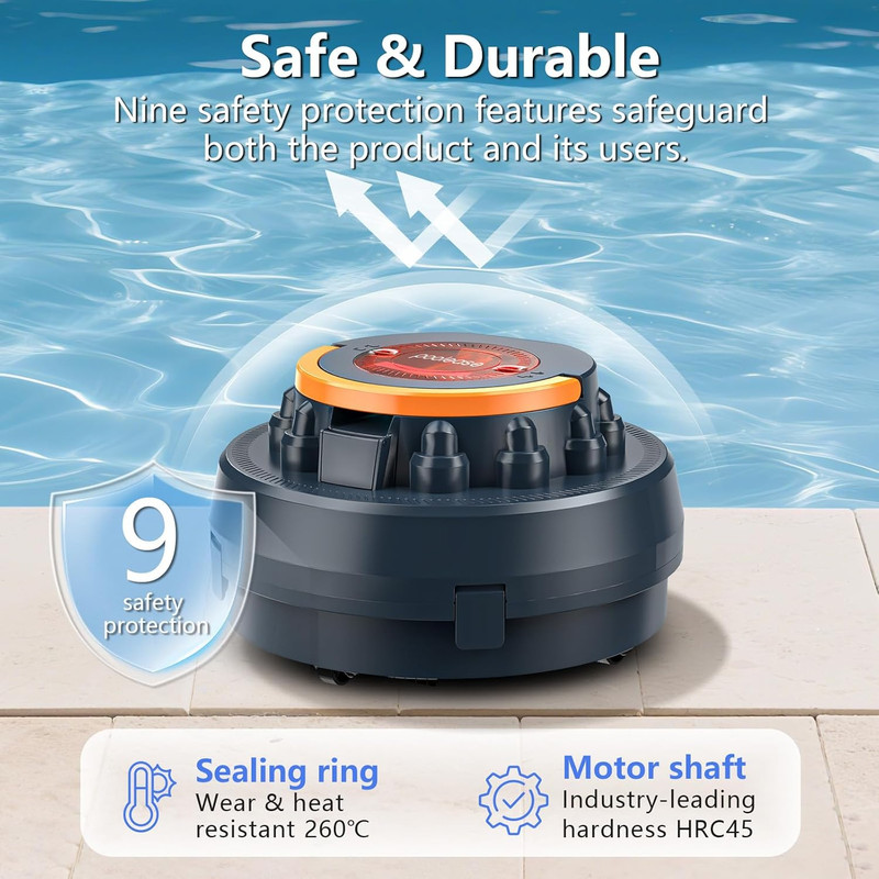 X2 Cordless Pool Cleaner Robot, Robotic Pool Vacuum for Above/In Ground Pool, 45 gallery