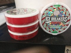 4 Pack, Ice Breakers Mints 1.5oz – Candy Cane – Limited seasonal flavor! 829