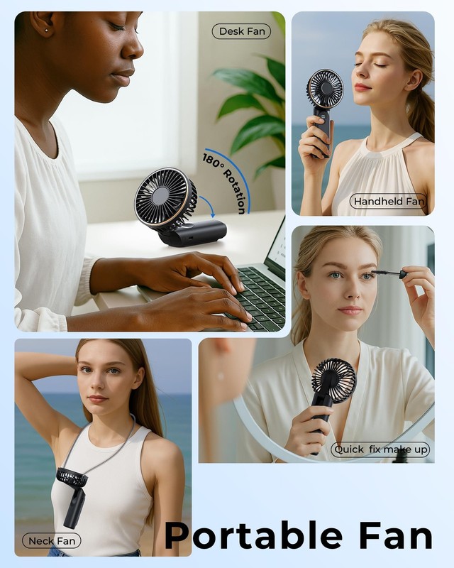 Portable Handheld , Portable Rechargeable, 4000mAh, 180° Adjustable, 6 Speed gallery