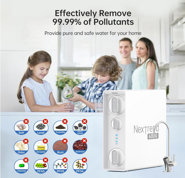 Nextrend 600GPD Reverse Osmosis 7 Stage Tankless RO Water Filtration System gallery