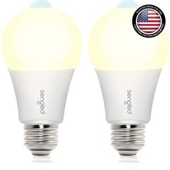 Energy-Saving Motion Sensor Light Bulbs 2 Pack – 11W Soft White, 1200 Lumens