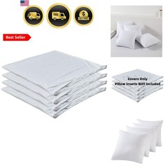 4 Pack Waterproof Down Feather Proof Pillow Protectors with Zipper 20×20 Zipp…
