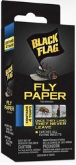 Black Flag Fly Paper Insect Trap, Catches All Flying Insects – 4 Traps Per Box