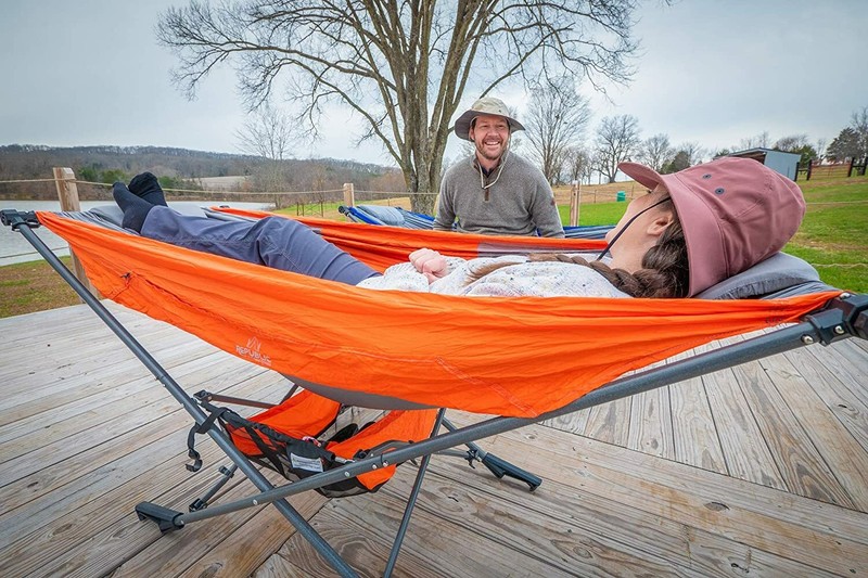 Camping Hammock With Stand Portable Folding Hammock For Outdoor Beach US STOCK gallery