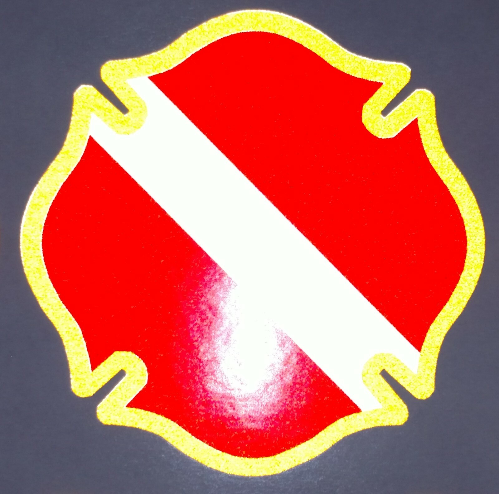 Reflective Dive Rescue Reflective Maltese Cross Fire EMS Decal multiple sizes gallery
