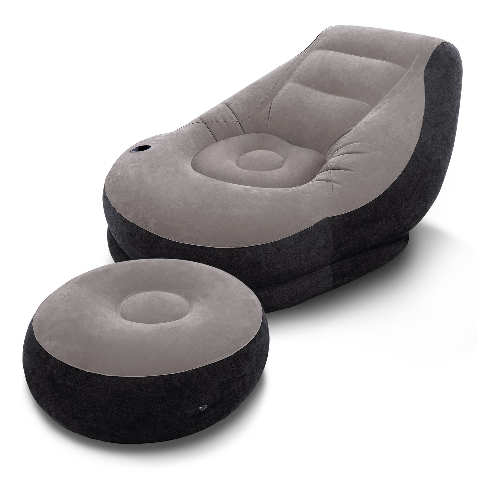 Intex Inflatable Ultra Lounge Chair With Cup Holder And Ottoman Set (Open Box) gallery