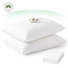 Microban Cotton Pillow Protector Dust Mite Proof, OEKO-TEX, Zippered, 2/4/6 Pack
