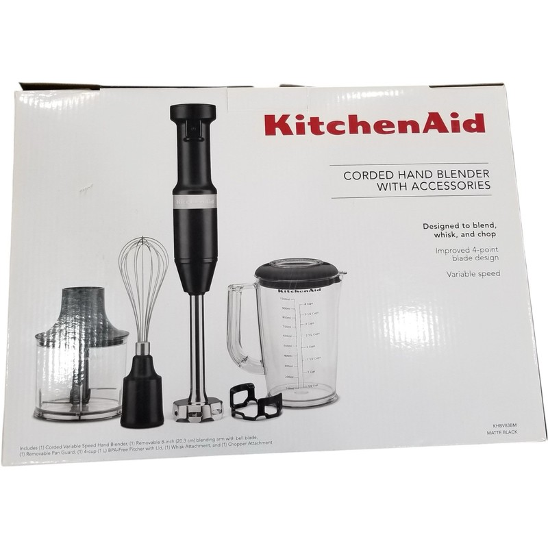 KitchenAid Corded Variable-Speed Hand Blender with Accessories, 6-Piece Set gallery