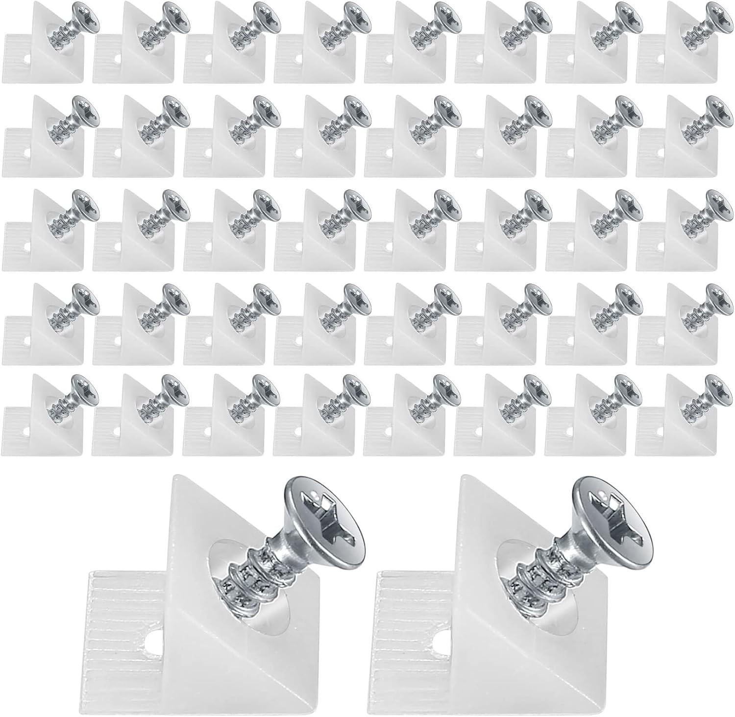 120 Pcs Drawer Bottom Support Brackets,Drawer Wedges with Screws, Fixing Mending gallery