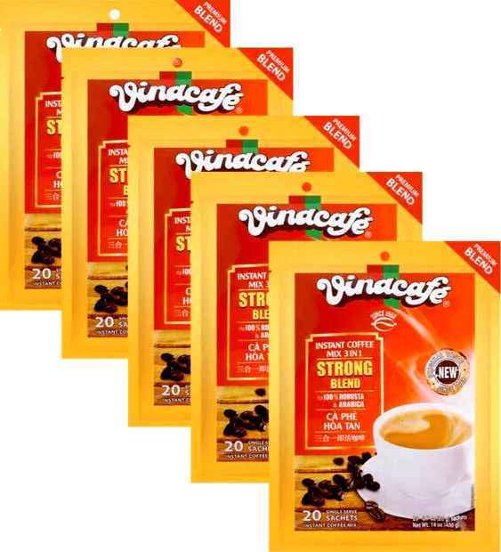 Vinacafe 3-In-1 Strong Blend Instant Coffee Mix 20 Sachets x 20g ( Pack of 5 ) gallery