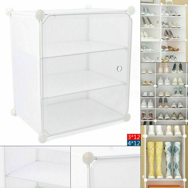 12-Tier Shoe Rack Organizer Stackable Closet 96 Pairs Shoe Box Storage Cabinet gallery