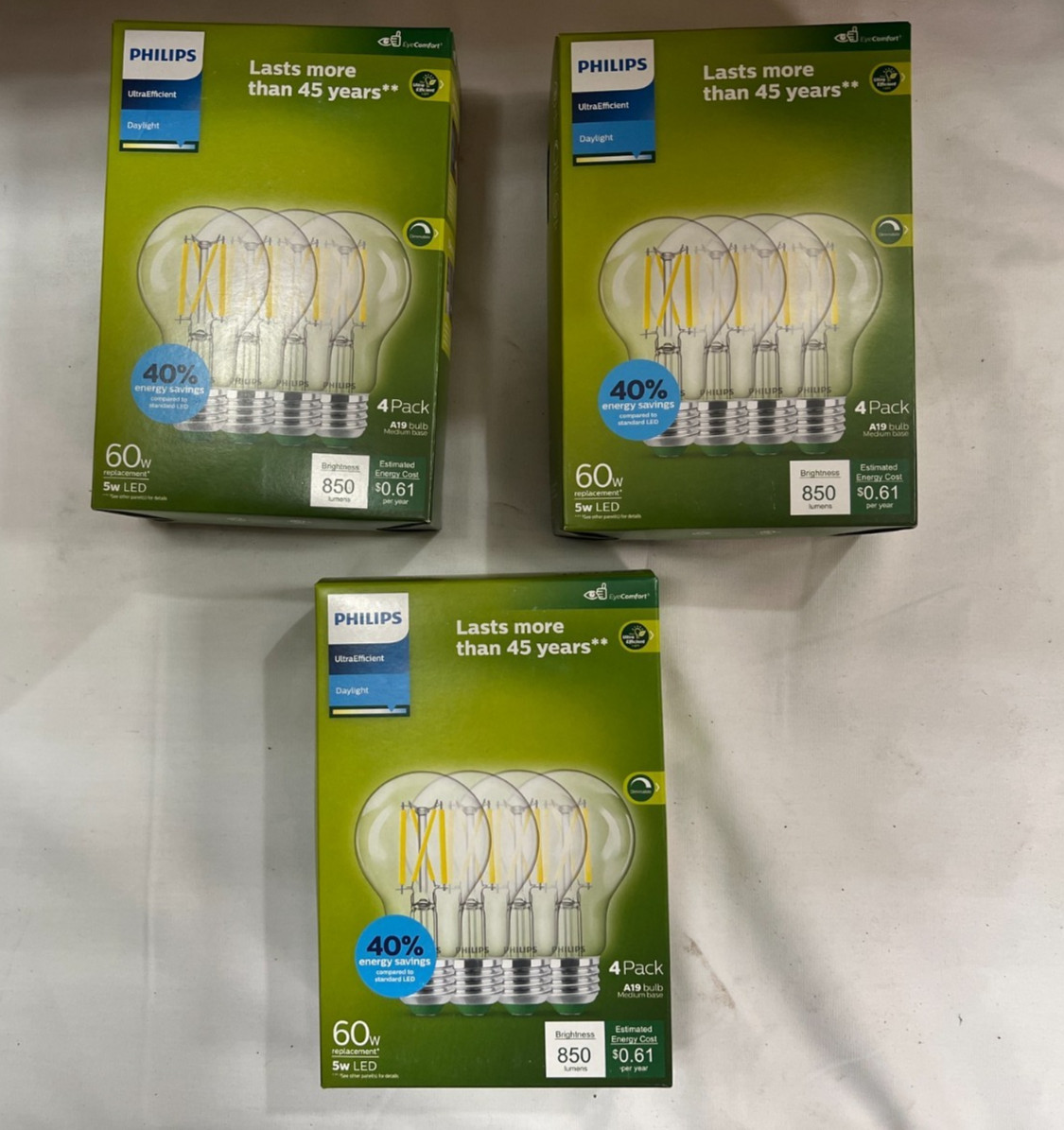 Philips Ultra Efficient, A19 Clear Dimmable 850 Lumen 60W 12-Pack gallery