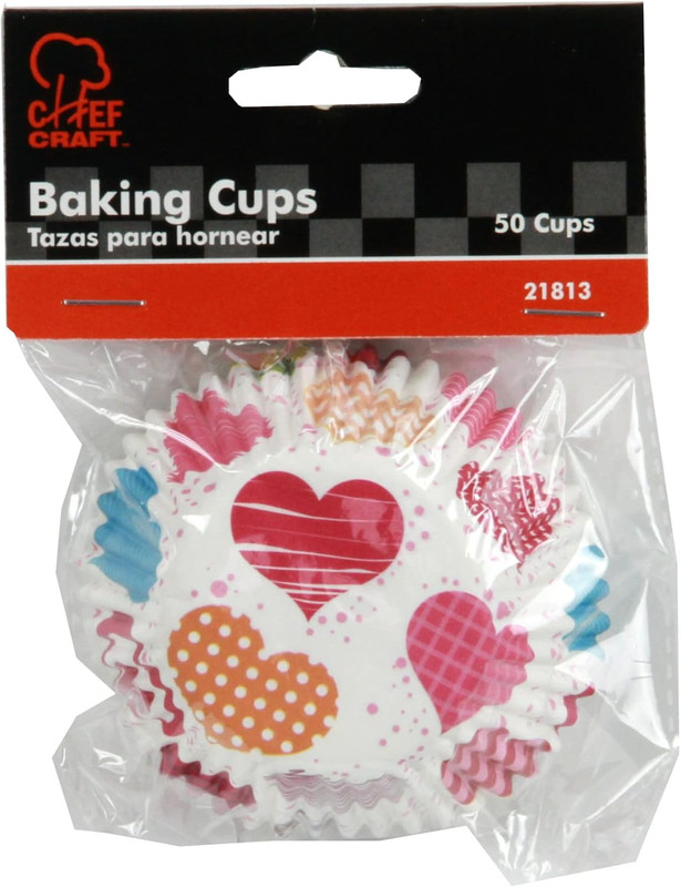 Paper Patterned Cupcake Liners, 50 Count, Red/Orange/Yellow/Pink Blue gallery