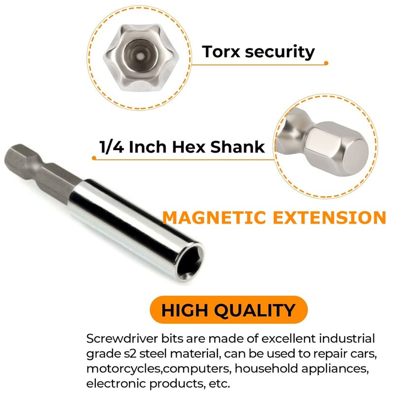Hex Star Spanner Tri Wing Screwdriver 33Torx Bit Set Tamper Proof Security Torq gallery