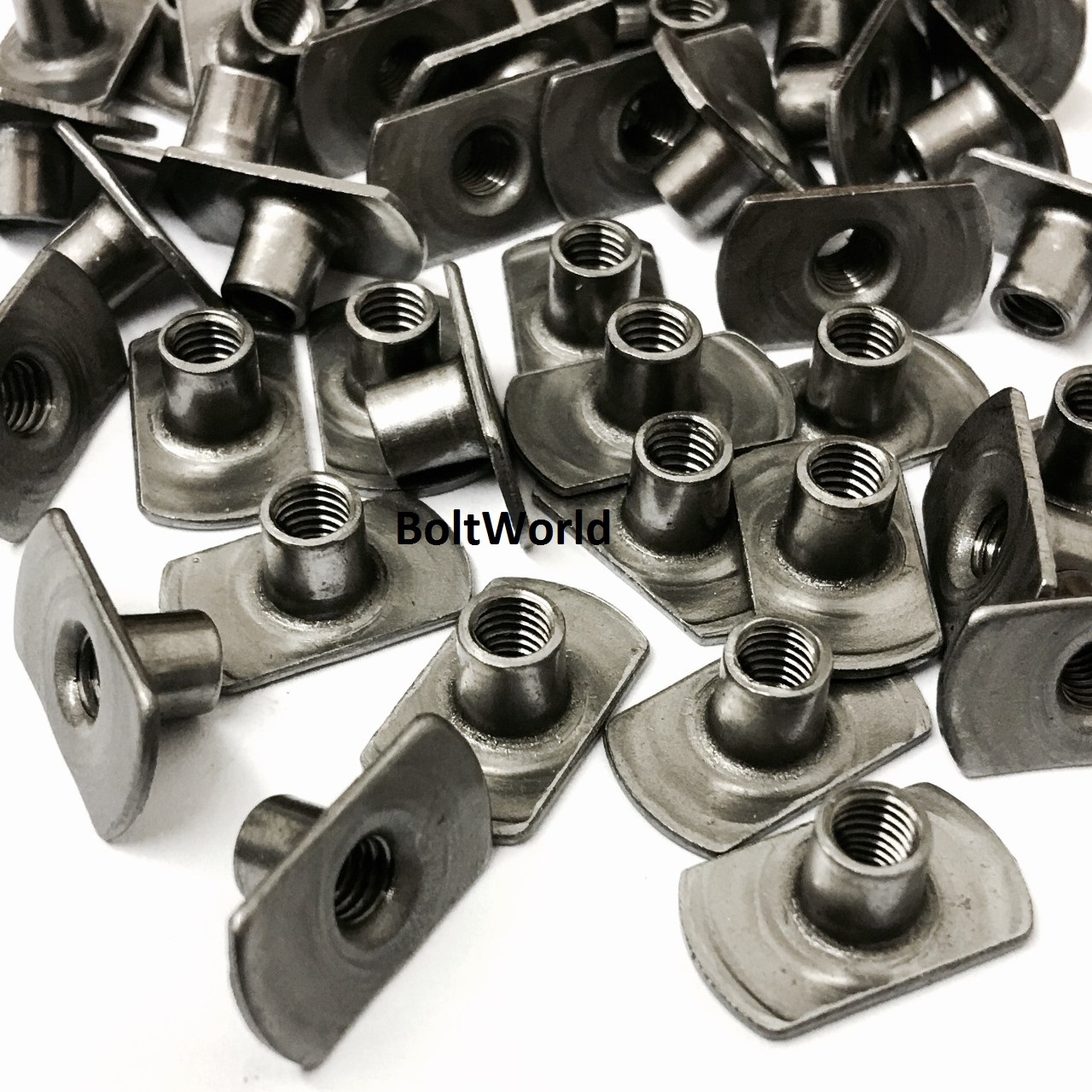 WELD T TEE NUTS WITH SMOOTH FLANGE STEEL SELF COLOUR METRIC BOLTS SCREWS WOOD gallery