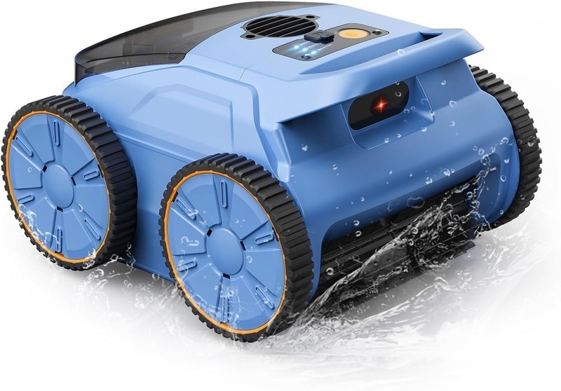 Cordless Robotic Pool Cleaner with 180 min Runtime & Self-Parking Function gallery