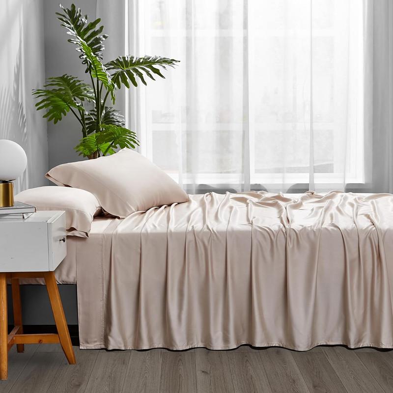 Cooling Sheets Split King Size Sandy - Rayon Derrived from Bamboo, Luxury Hotel gallery