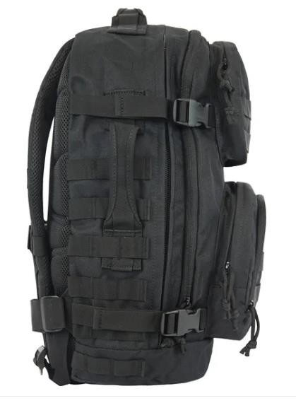 Highland Tactical Backpack Black Major Laptop Compartment Pockets Expandable 3