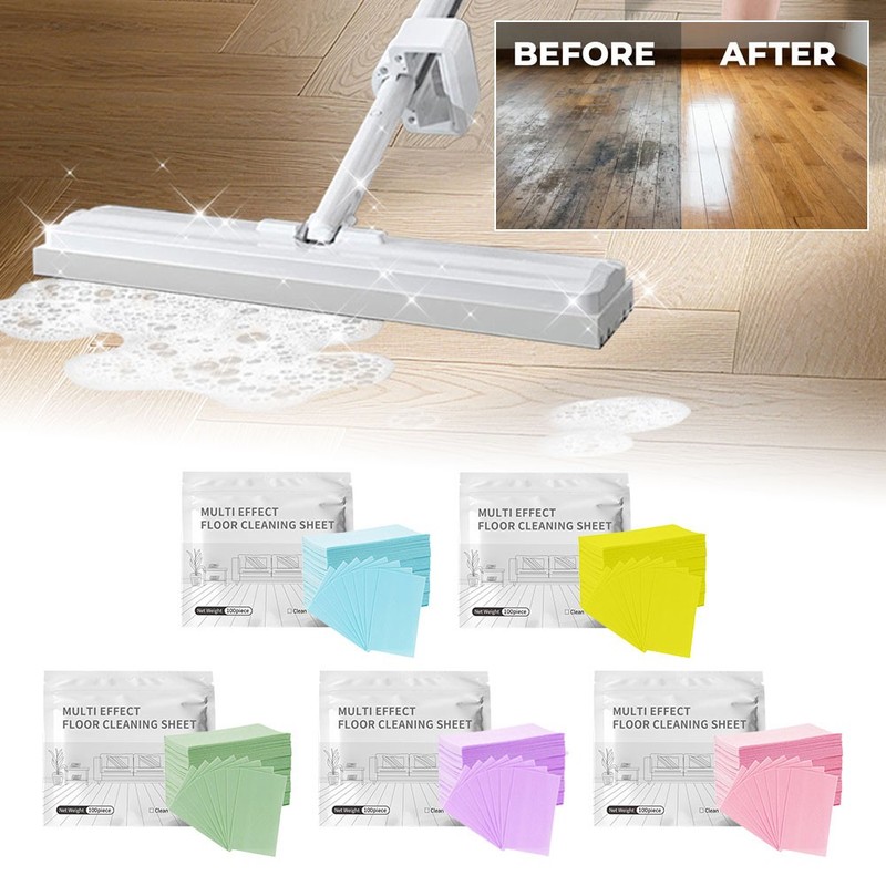Multi-Effect Floor Cleaning Sheets,100pcs Water-Soluble Floor Cleaning Sheets gallery