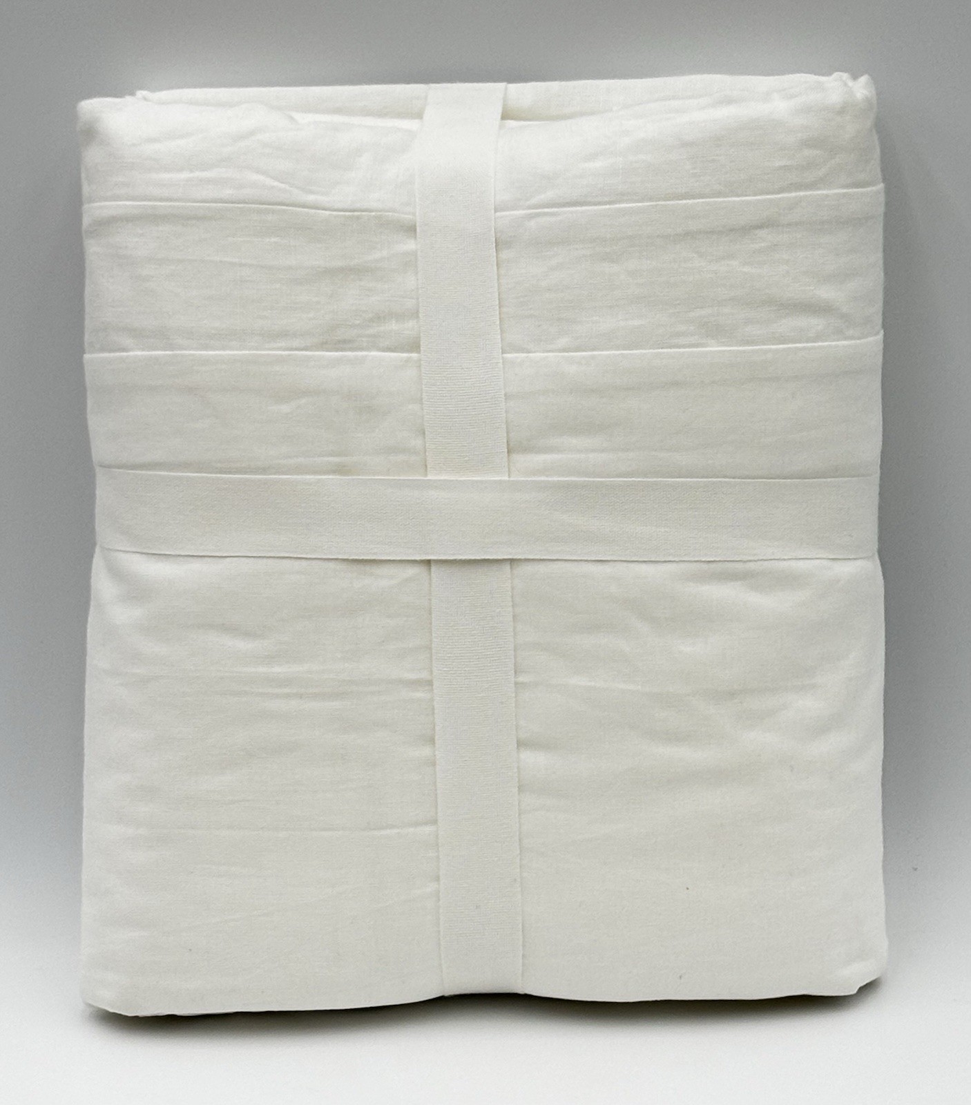 Pottery Barn Belgian Flax Linen Cal King Bed Skirt White 14” Drop NEW gallery