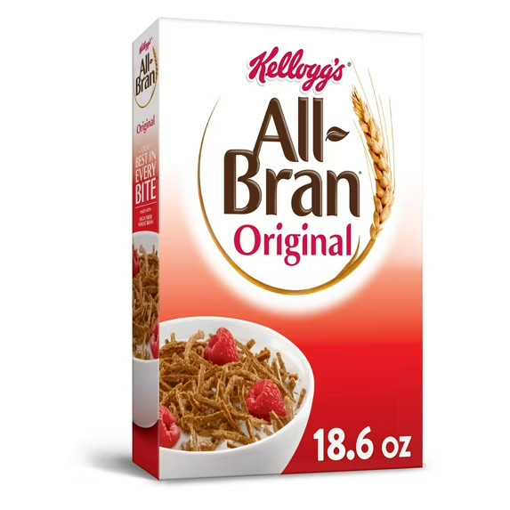 Kellogg's All-Bran Original Breakfast Cereal, High Fiber, Family Size, 18.6 oz gallery