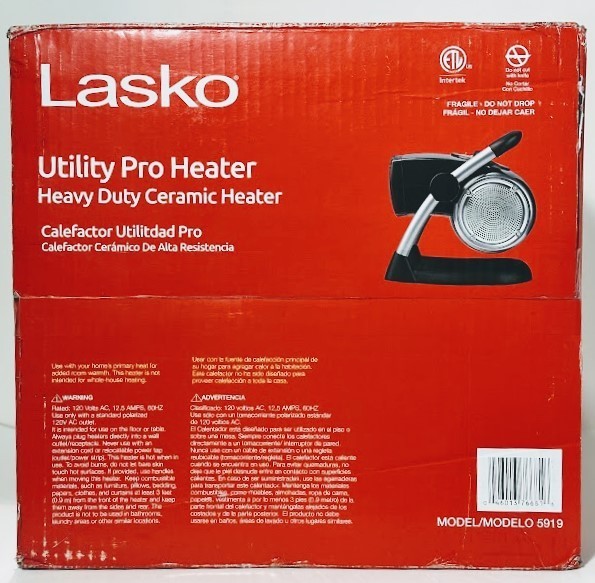 Utility Pro Heater 1500W Heavy Duty -Lasko Ceramic Heater Model 5919 | New gallery