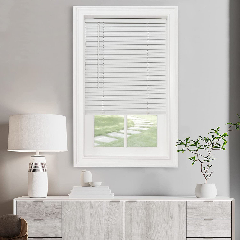 Cordless Light Filtering Mini Blind - 22 Inch Width, 64 Inch Length, 1" Slat Siz