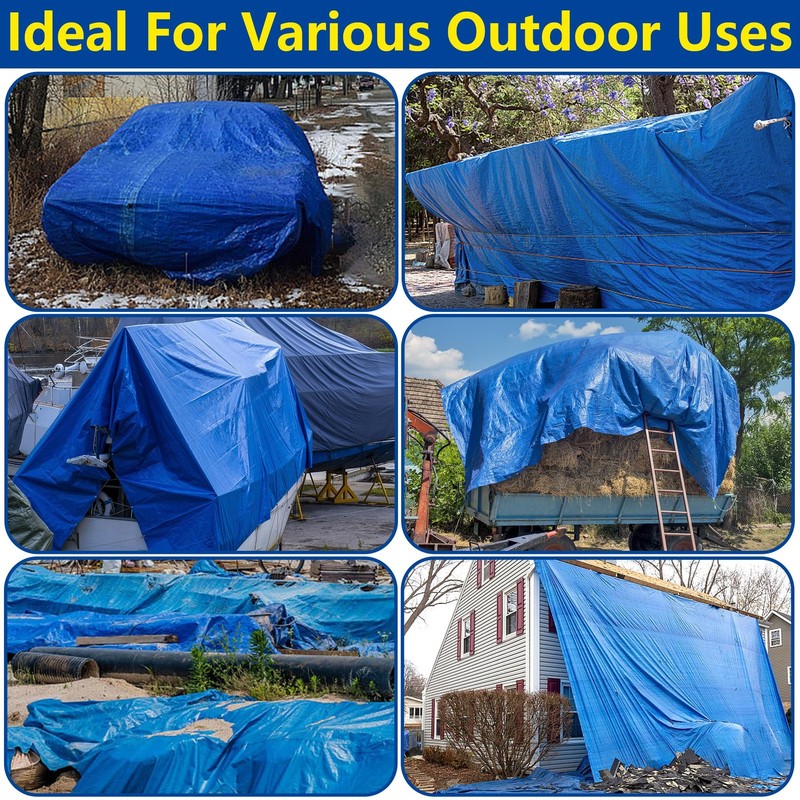 20 x 12 Ft Rectangular Pool Ground Cloths, Waterproof PE Swimming Pool Liner ... gallery