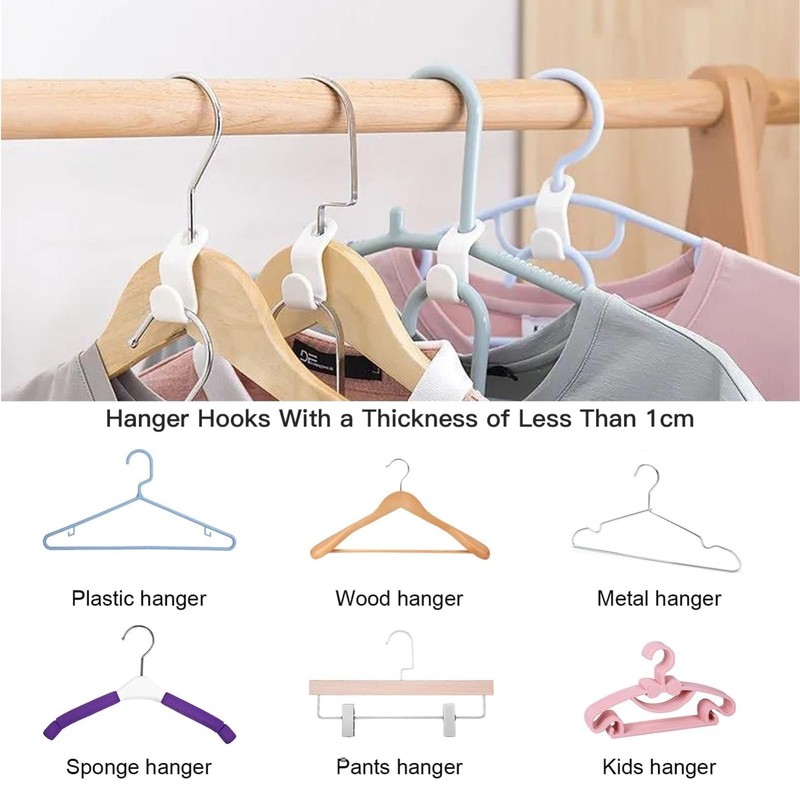 40-Pack Hanger Connector Hooks – Space-Saving Garment Organizer (Random Colors) gallery
