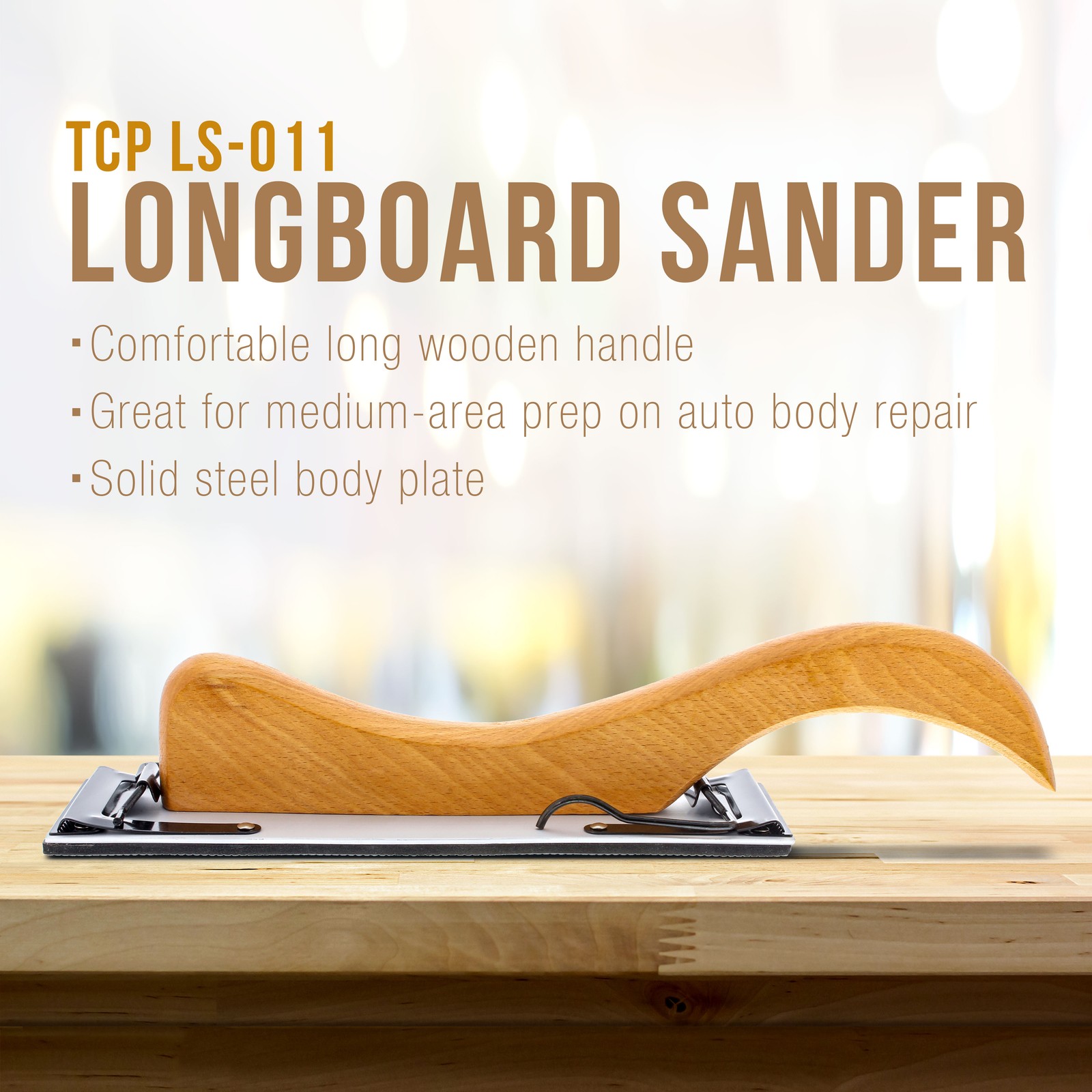 Wooden Handle Longboard Hand Sander For PSA Sandpaper 10-3/4" X 2-3/4" gallery