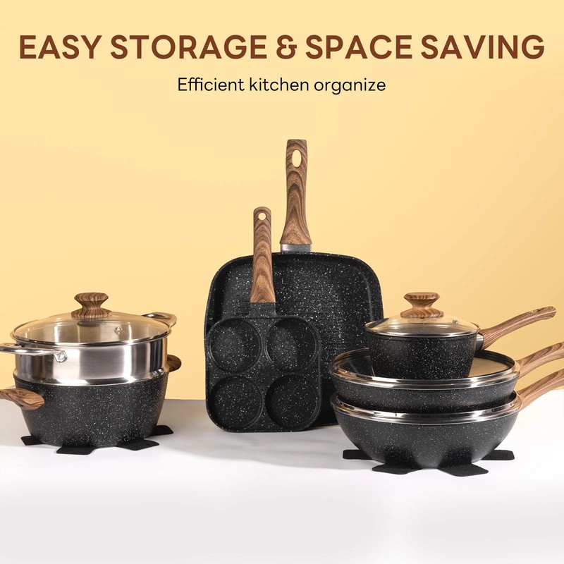 Concetta 17-Piece Non-Stick Cookware Set – PFOA/PFOS-Free gallery