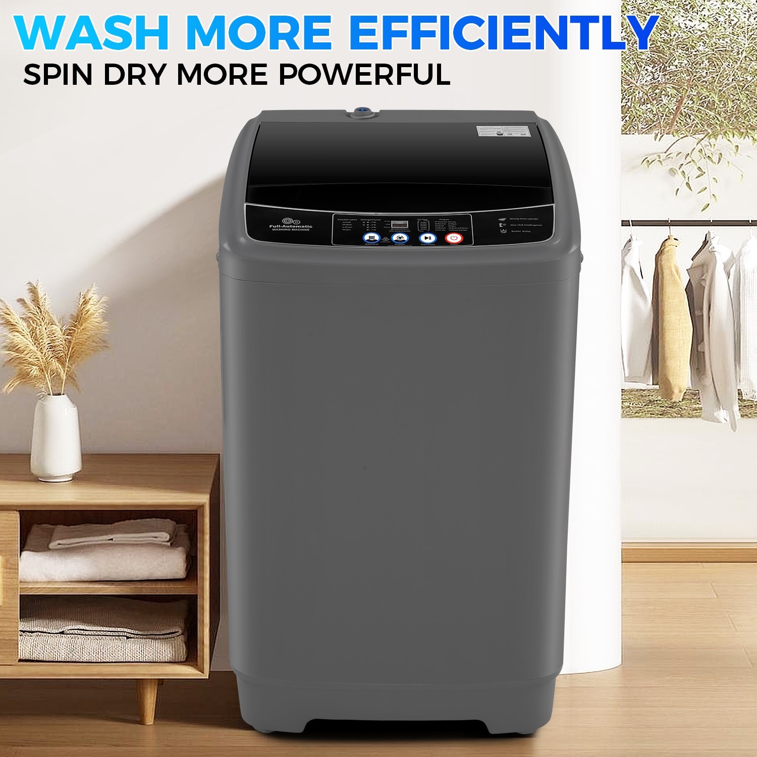 20Lbs Washing Machine Full Automatic Portable Washer with Drain Pump for Home gallery
