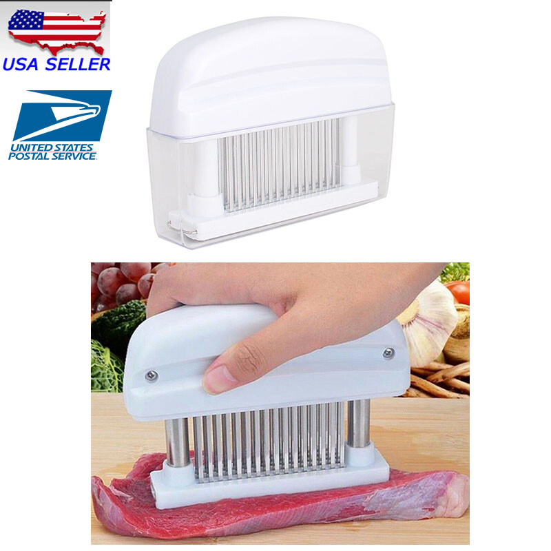 48 Needles Stainless Steel Blade Meat Tenderizer w/ ABS Plastic for Beef Port gallery