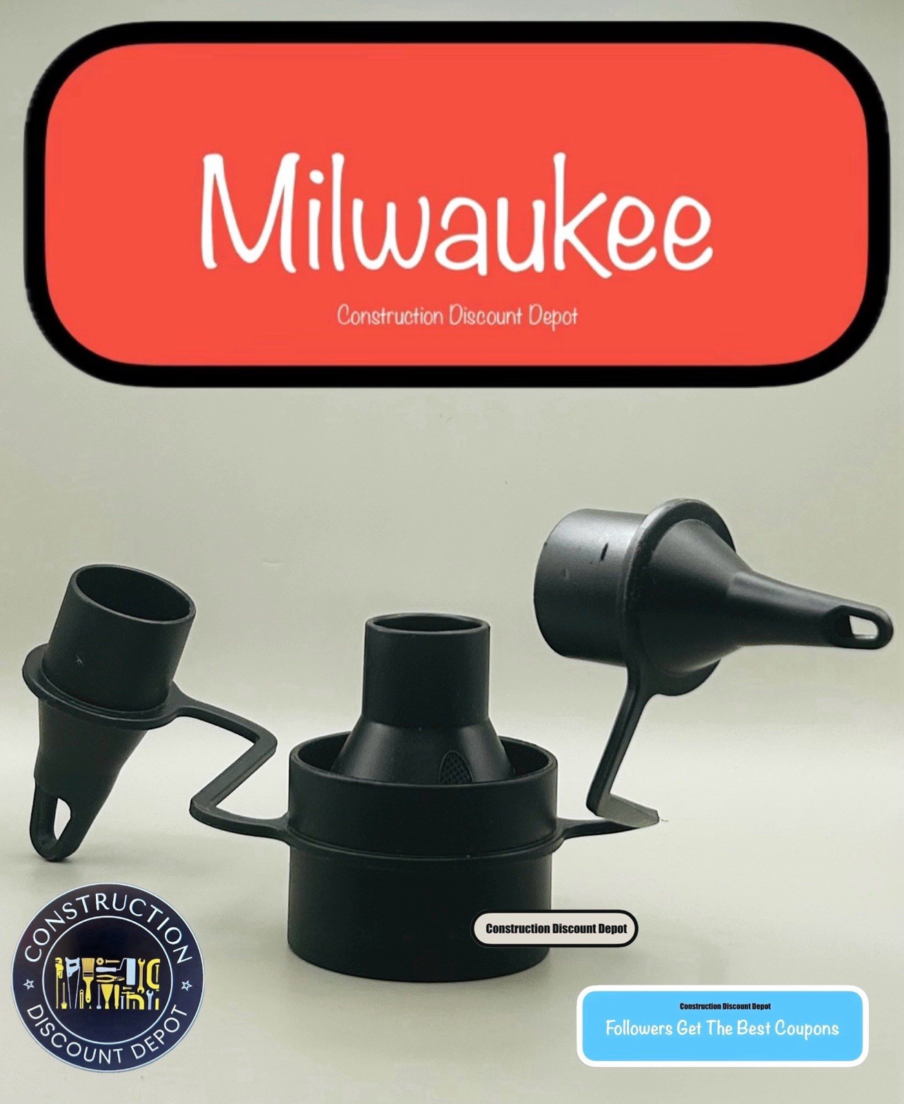 Milwaukee 45-80-0020 Replacement Tip Inflator / Deflator Valves for M18 Blower gallery