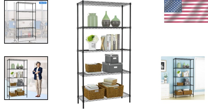 Space-Saving Black Wire Shelf | Adjustable Height, 1250 lbs gallery
