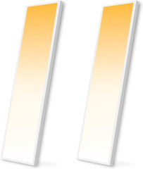 2-Pack 1X4 FT Surface Mount LED Panel Light, 0-10V Dimmable, 40W-30W-20W & 3000K