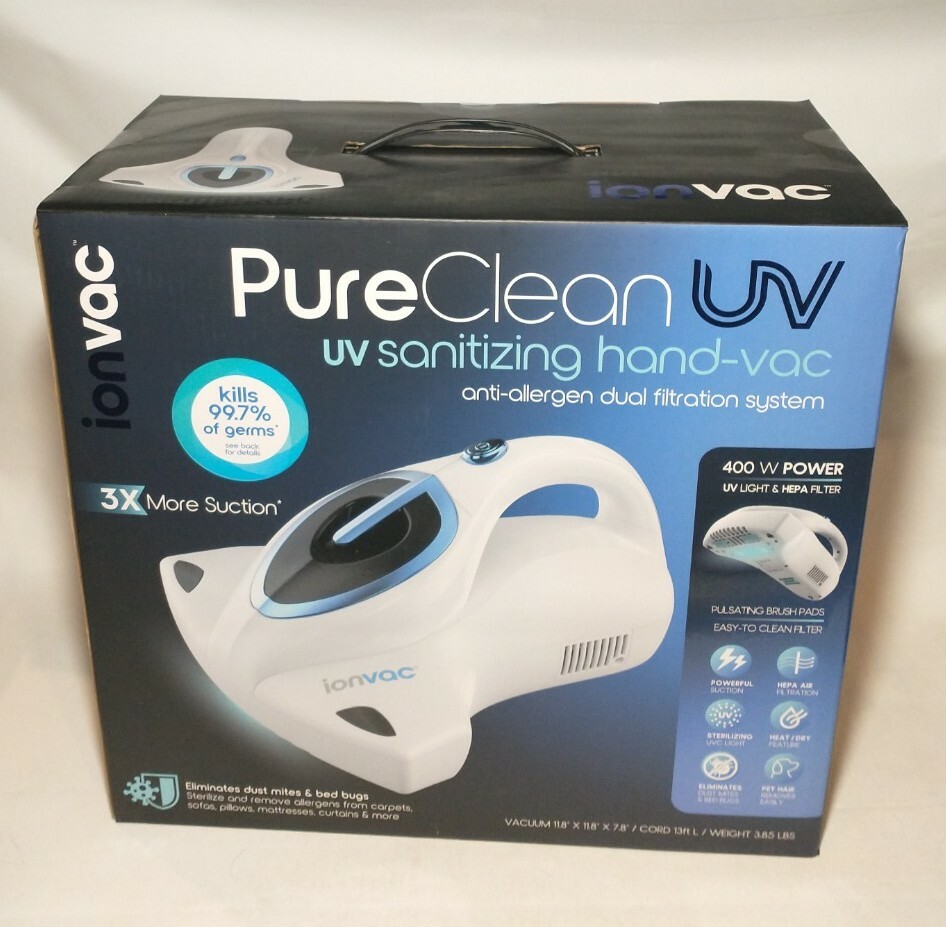 Ionvac Pure Clean UV Sanitizing Handheld Vacuum Vac Vaccum NEW gallery