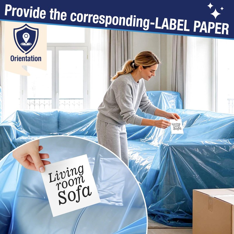 Extra Large Sofa Moving Cover for Storage Transportation, Sofa Couch Clear Pl... gallery
