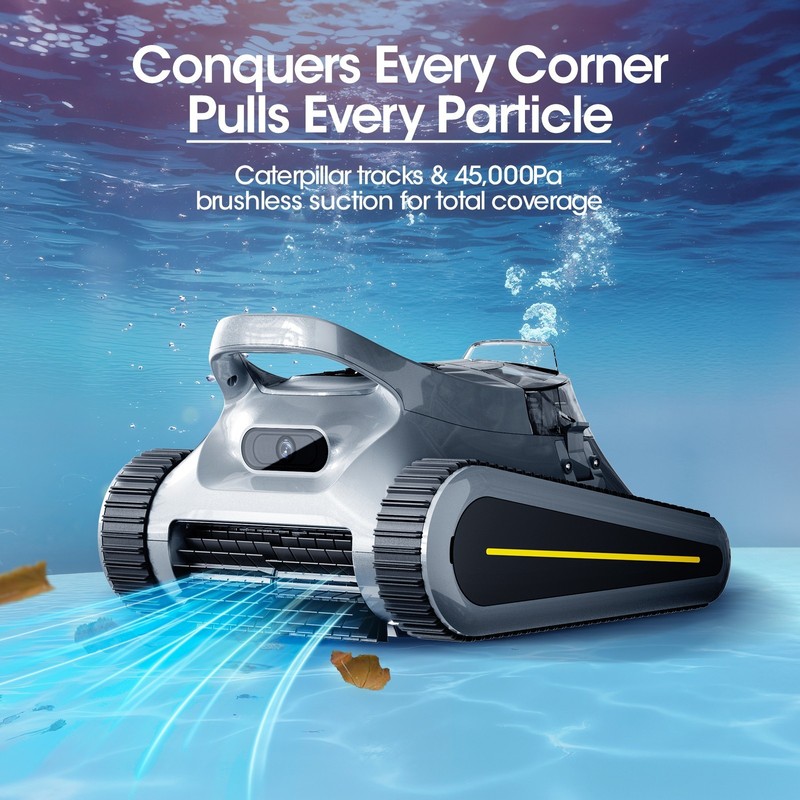Seauto Cordless Robotic Pool Cleaner Wall & Waterline Cleaning Up To 2000 Sq.Ft gallery